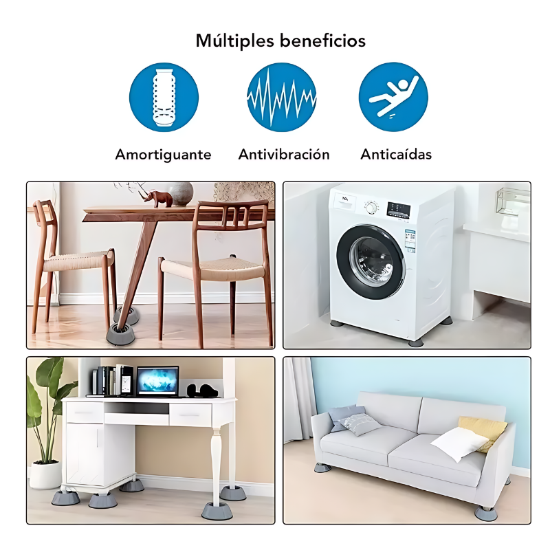 Almohadillas Antivibratorias de Goma